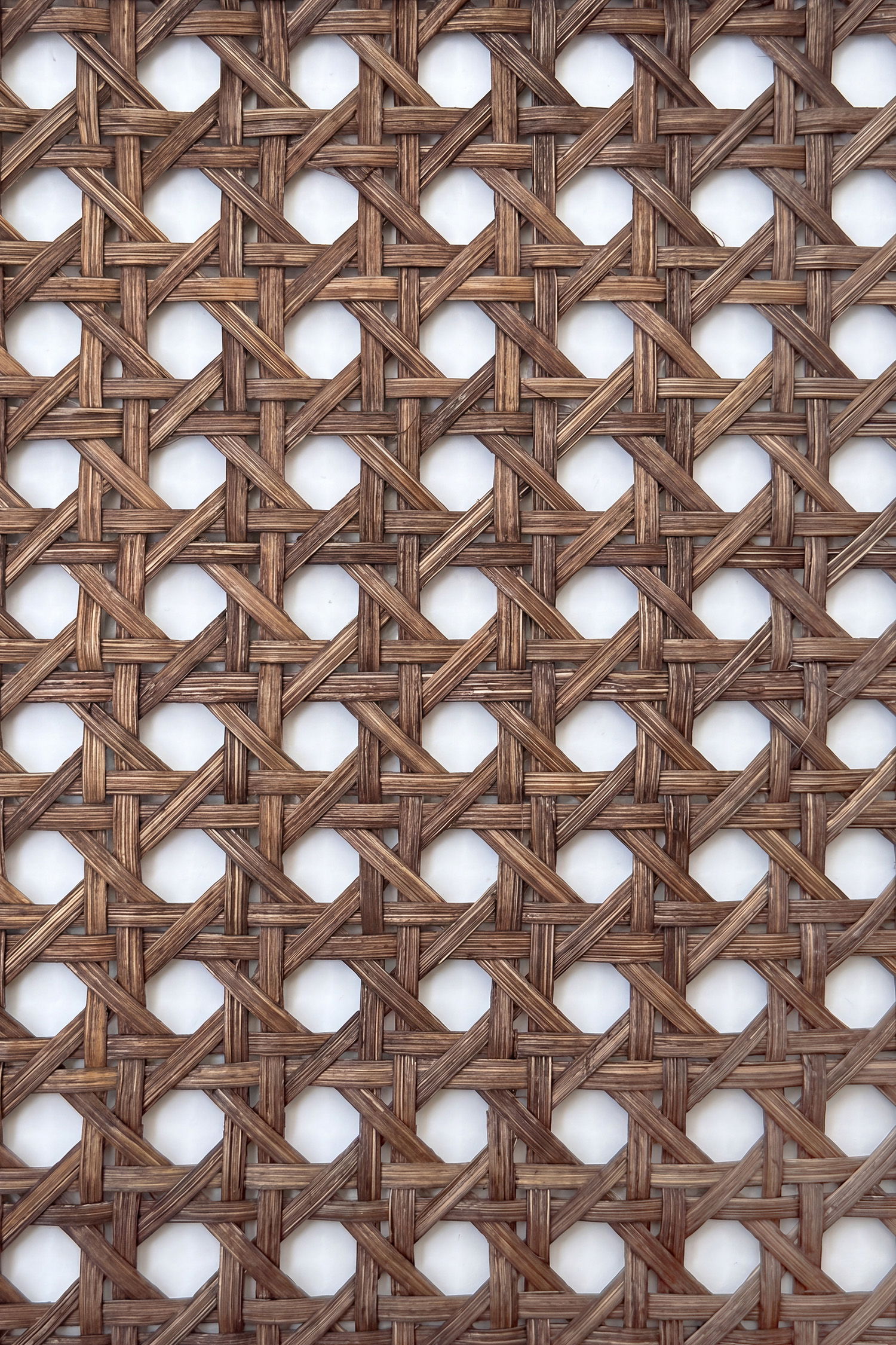 CW-168 Brown Rattan Cane Webbing Overhead 