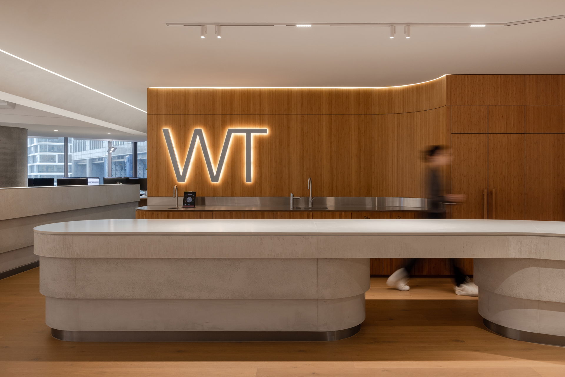 WT Sydney office fitout with enginered bamboo veneer
