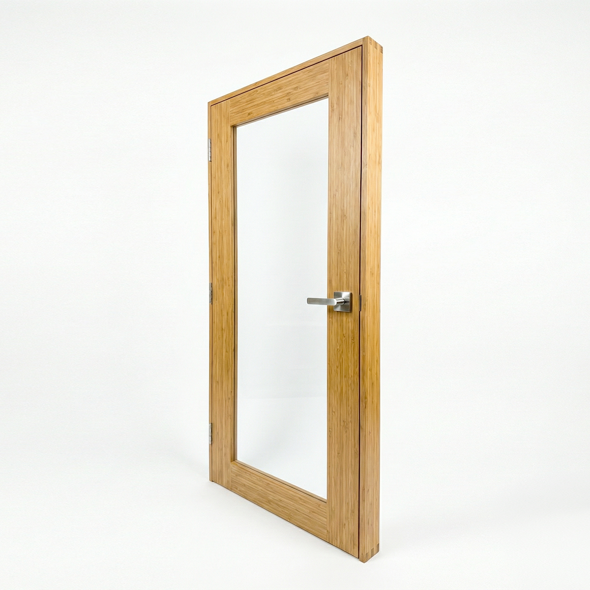 Bespoke Engineered Bamboo Door with Glass